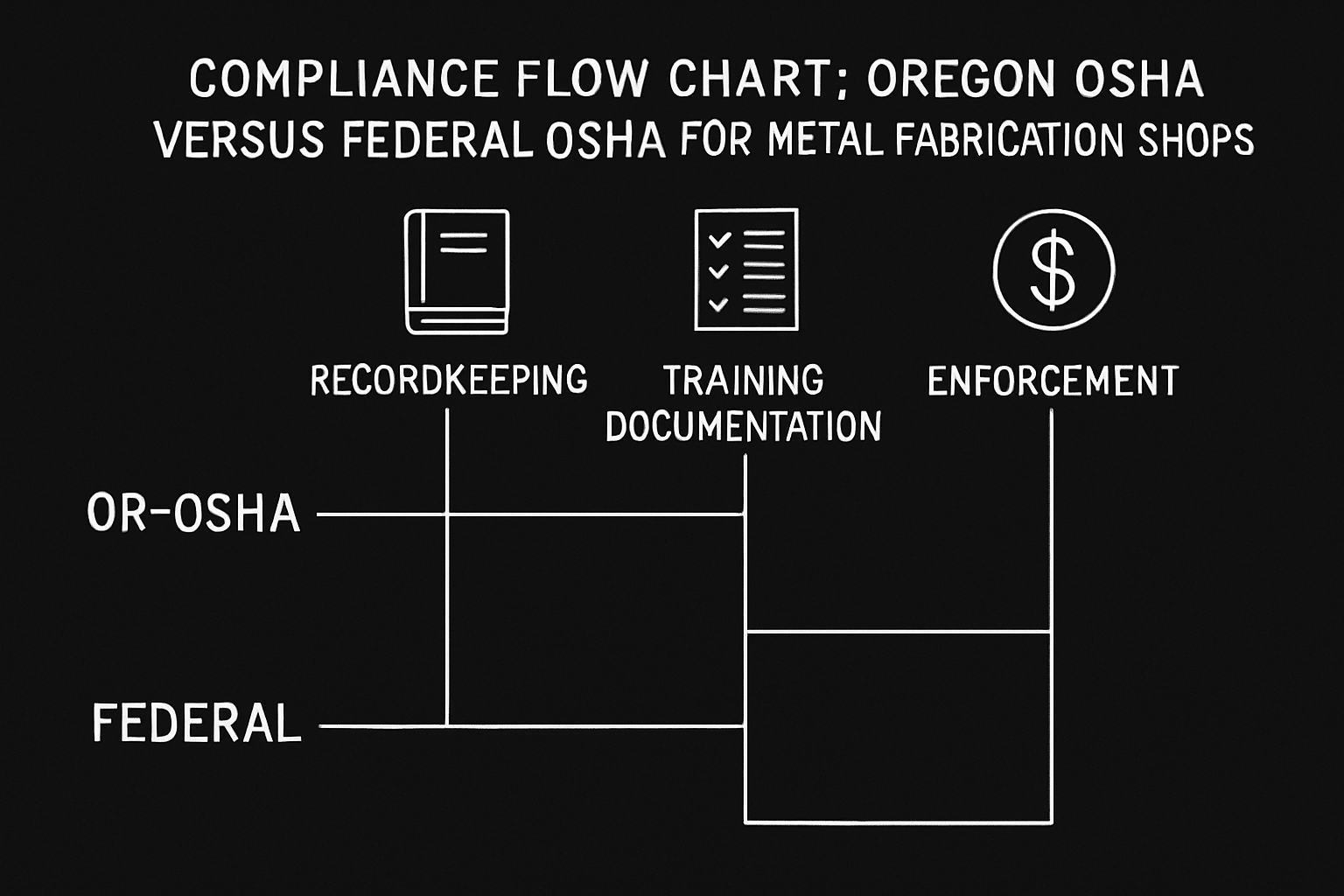 Oregon OSHA vs Federal OSHA: Recordkeeping, Training, and Enforcement Differences Oregon Metal Fabrication Shops Must Know