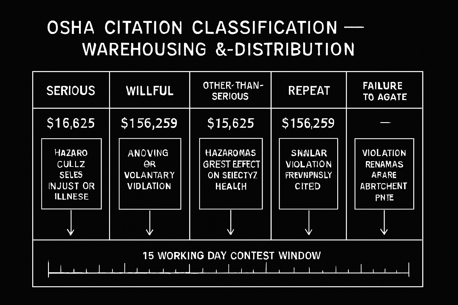 OSHA Citation Types Explained for Warehousing & Distribution: Willful, Serious, Repeat, and How to Contest Each