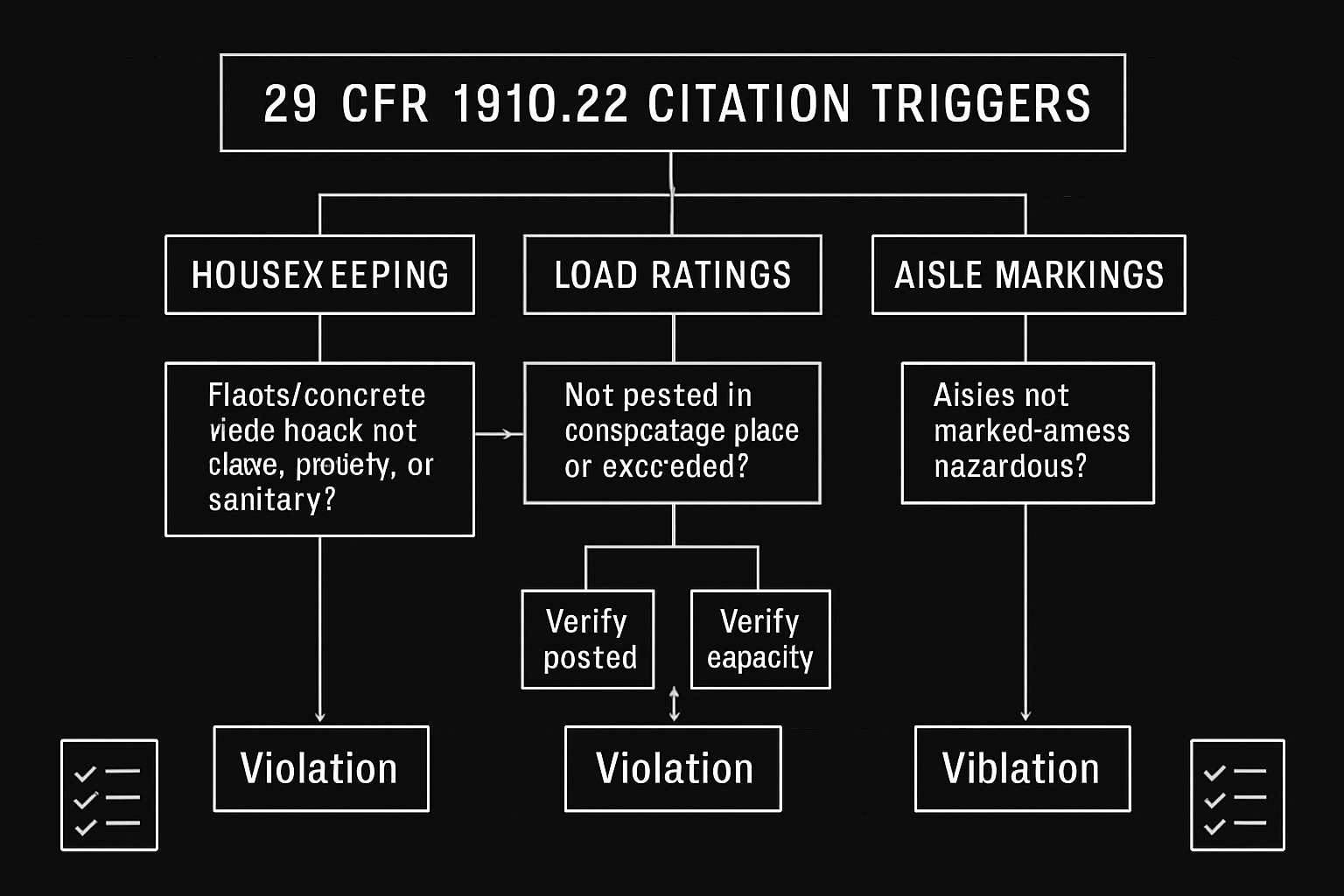 29 CFR 1910.22 Walking-Working Surfaces: Housekeeping, Load Ratings, and What Triggers OSHA Citations